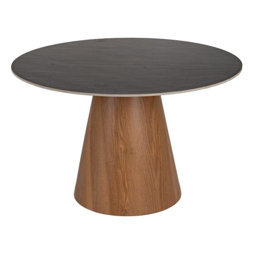 Mesa De Jantar Preto-Castanho 120 X 120 X 75 Cm