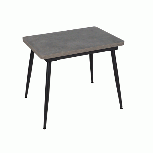 Mesa Extensível Cinza Metal-Madeira 90 X 60 X 75 Cm