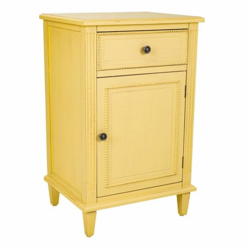 Mesa de Cabeceira Amarelo 36 x 72 x 45 cm