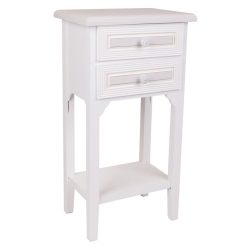 Mesa de Cabeceira Branco 26 x 69 x 37 cm