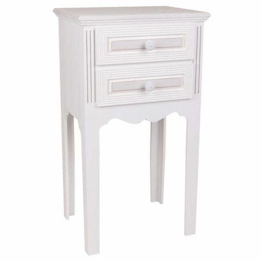 Mesa de Cabeceira Branco 28 x 69 x 38 cm