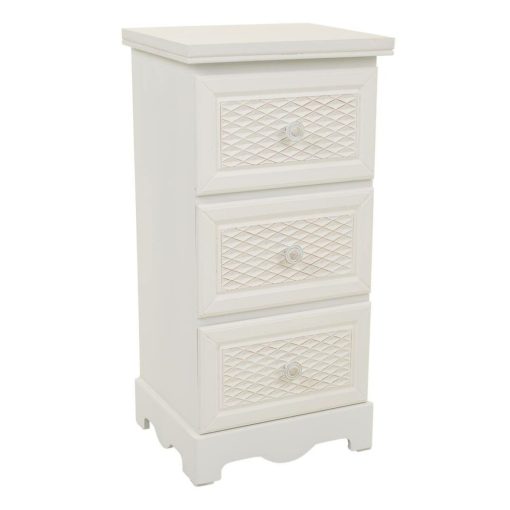 Mesa de Cabeceira Branco Creme 26 x 60 x 31 cm