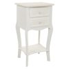 Mesa de Cabeceira Branco Creme 31 x 71 x 38 cm