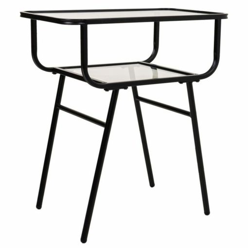 Mesa de Cabeceira Preto 35 x 65 x 60 cm