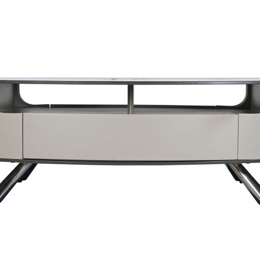 Mesa de Centro Branco Bege 140 x 75 x 40 cm - Image 6
