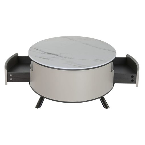 Mesa de Centro Branco Bege 140 x 75 x 40 cm - Image 7