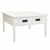 Mesa de Centro Branco Pinheiro Madeira MDF 80 x 50 x 80 cm