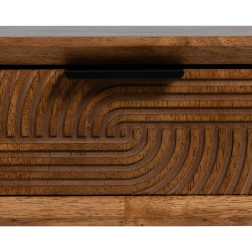 Mesa de Centro LAGOM Preto Natural Ferro Madeira da borracha 150 x 40 x 50 cm - Image 5