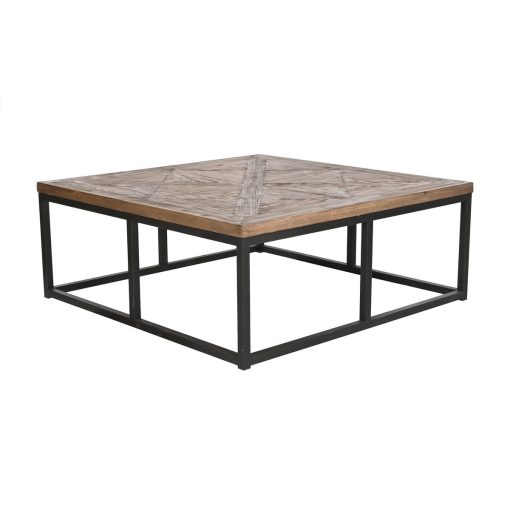 Mesa de Centro Madeira Metal 120 x 120 x 45 cm