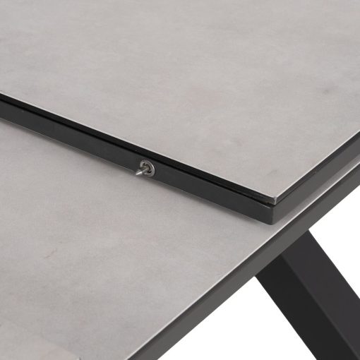 Mesa de Jantar Branco Preto Cerâmica Alumínio Cristal 180 x 100 x 77 cm - Image 5