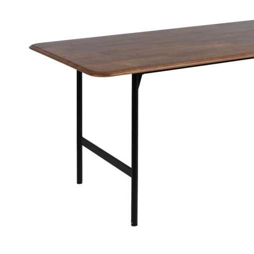 Mesa de Jantar LAGOM Preto Natural Ferro Madeira da borracha 180 x 80 x 76 cm - Image 6