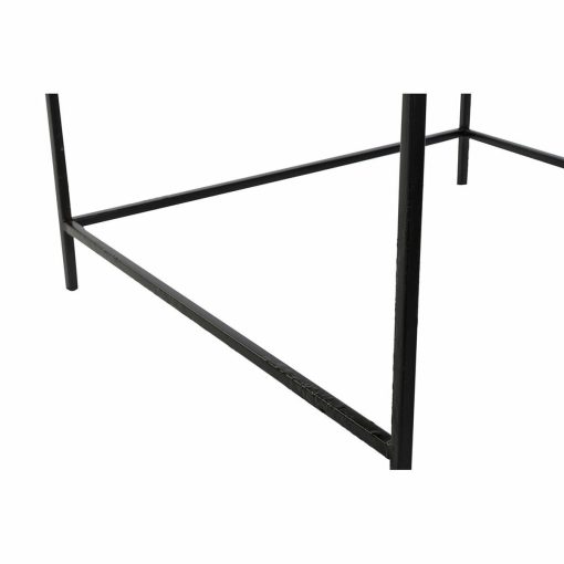 Mesa de apoio 61 x 61 x 49 cm Preto Dourado Aço Alumínio - Image 3