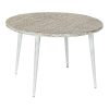 Mesa de apoio 8424001820115 75 x 75 x 50 cm Dourado Metal Branco Madeira de mangueira (75 x 75 x 50 cm)