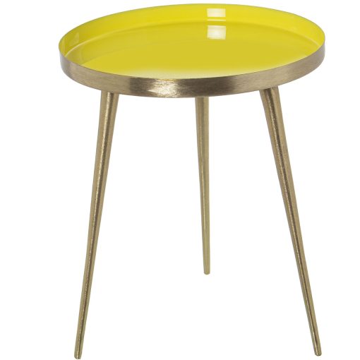 Mesa de apoio Amarelo Dourado 38 x 43 x 38 cm