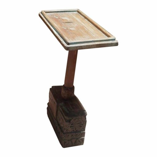 Mesa de apoio Castanho Madeira Reciclada 23 x 49 x 46 cm