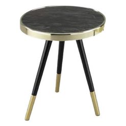 Mesa de apoio Cristal Aço (42