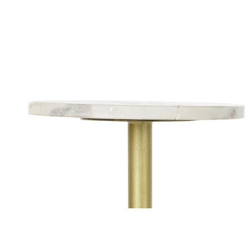 Mesa de apoio Dourado Metal Mármore 27 x 27 x 62 cm - Image 4