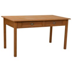 Mesa de comedor com 2 gavetas marrom