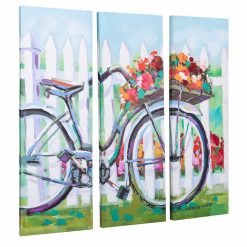 Pintura Bike lona Madeira de abeto 90 x 3 x 30 cm