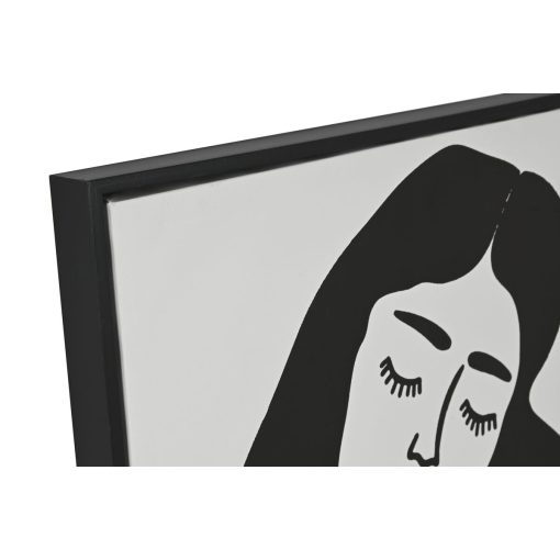 Pintura Branco Preto Mulher Escandinavo 83 x 4 x 123 cm (2 Unidades) - Image 2