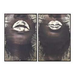 Pintura Preto Dourado 83 x 4 x 123 cm (2 Unidades)