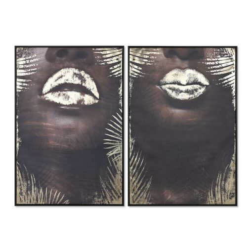 Pintura Preto Dourado 83 x 4 x 123 cm (2 Unidades)