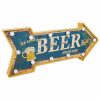 Placa de Parede Beer Azul Ferro 27 x 5 x 65 cm Iluminação