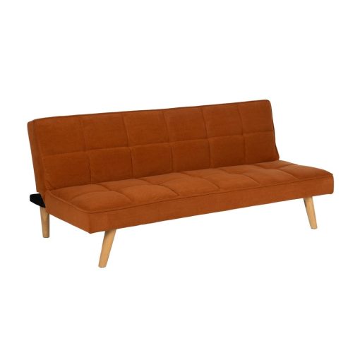 Sofá-Cama Laranja Madeira Decoração. 175 X 84 X 73 Cm