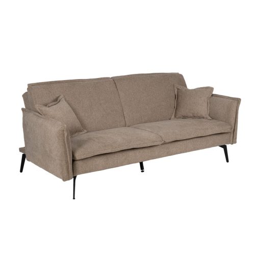 Sofá-Cama Taupe Old Tecido-Metal Room 214 X 106 X 84 Cm