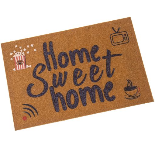 Tapete Home Sweet Home Castanho 40 x 1 x 60 cm