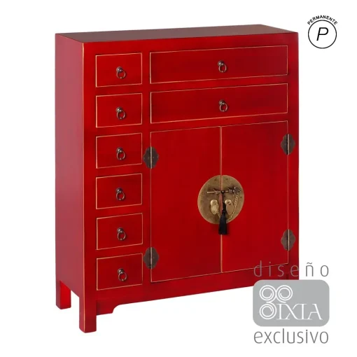Aparador ORIENTE 73 x 26 x 90 cm Vermelho Madeira