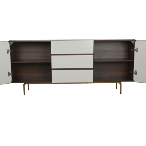 Aparador Branco Castanho Dourado Madeira Madeira MDF 183 X 41,5 X 80 cm - Image 4