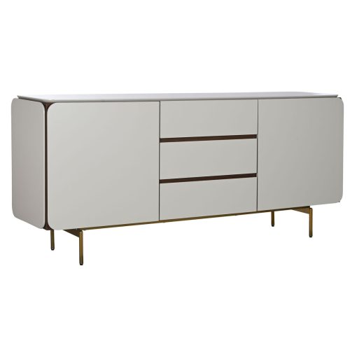 Aparador Branco Castanho Dourado Madeira Madeira MDF 183 X 41