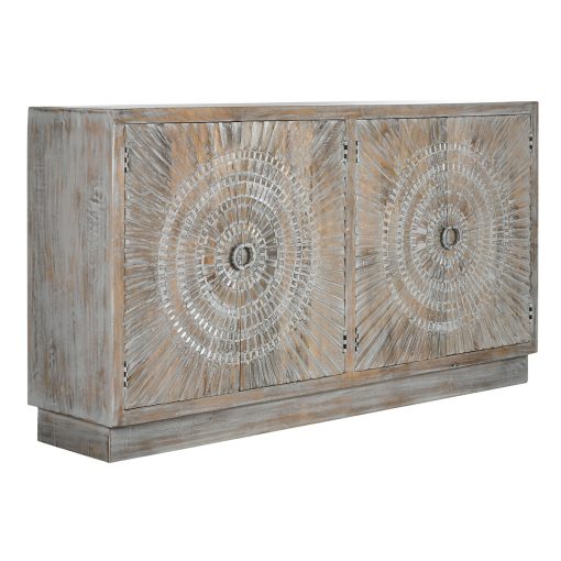 Aparador Branco Madeira de mangueira 180 X 40 X 96 cm