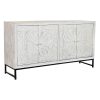 Aparador   Branco Metal Madeira de mangueira 150 x 38 x 80 cm
