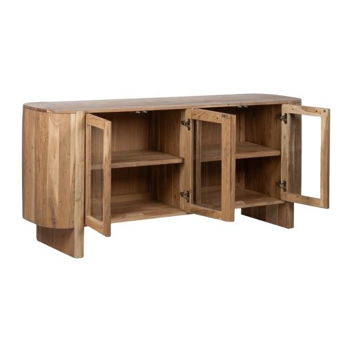 Aparador CREEL Natural Cristal Madeira de mangueira 180 x 40 x 80 cm - Image 3