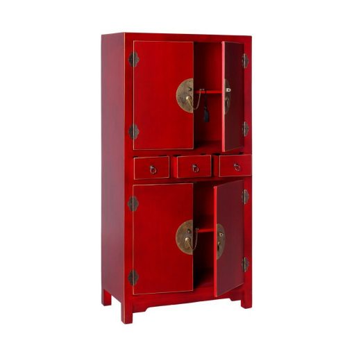 Armário ORIENTE 63 x 33 x 131 cm Vermelho Madeira - Image 2