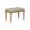 Banqueta Bege Madeira da borracha 65 x 41 x 48 cm