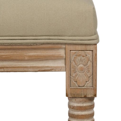 Banqueta Bege Madeira da borracha 65 x 41 x 48 cm - Image 5