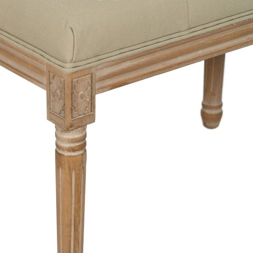 Banqueta Bege Madeira da borracha 65 x 41 x 48 cm - Image 6