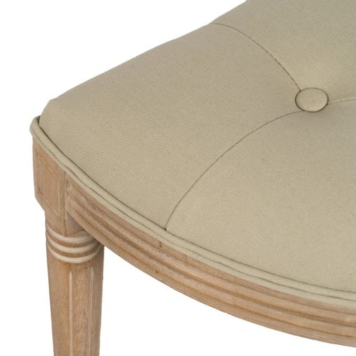Banqueta Bege Madeira da borracha 70 x 36 x 48 cm - Image 3
