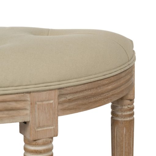 Banqueta Bege Madeira da borracha 70 x 36 x 48 cm - Image 5