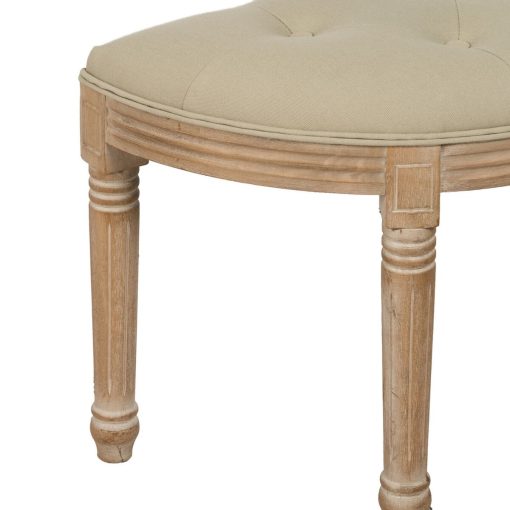 Banqueta Bege Madeira da borracha 70 x 36 x 48 cm - Image 6
