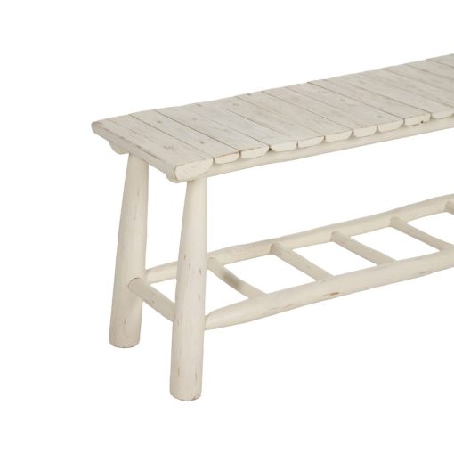 Banqueta Branco Teca 120 x 30 x 45 cm - Image 6