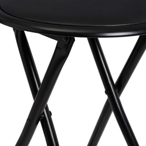Banqueta Preto Poliuretano PVC Ferro 30 x 30 x 45 cm - Image 3
