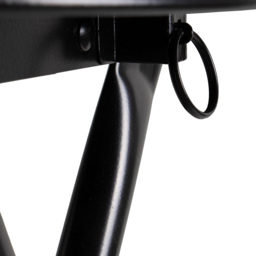 Banqueta Preto Poliuretano PVC Ferro 30 x 30 x 45 cm - Image 4