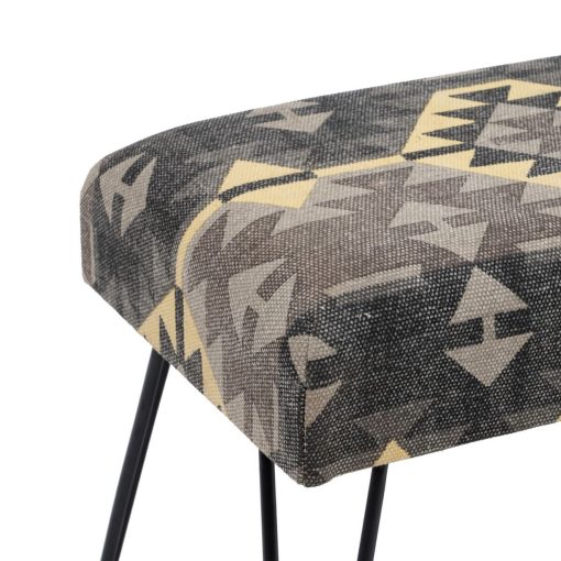 Banqueta Preto Taupe Ferro Esponja 120 x 41,5 x 48 cm - Image 3