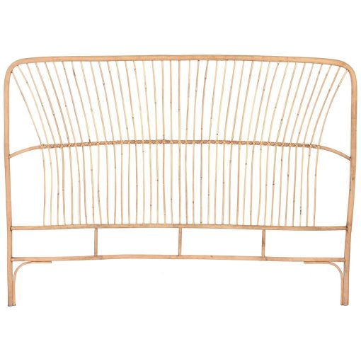 Cabeceira de Cama Castanho Natural Marrom claro Bambu 160 x 3 x 115 cm