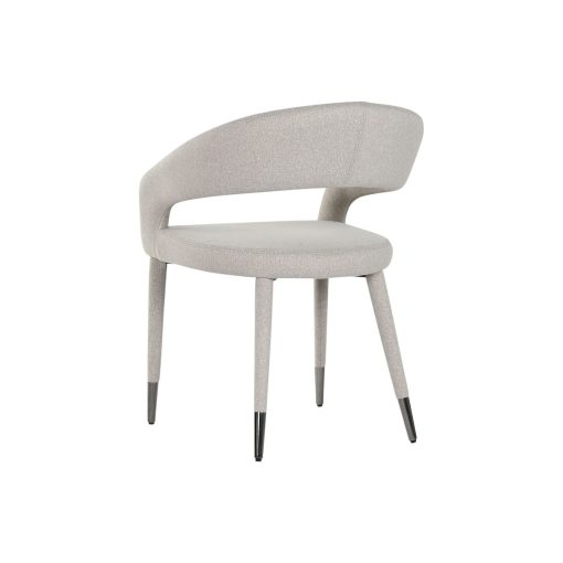 Cadeira de Sala de Jantar Bege Poliéster Metal 57,5 X 60 X 81 cm - Image 6