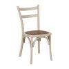 Cadeira de Sala de Jantar Creme Natural Rotim Madeira de olmo 45 x 54 x 88